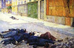 Maximilien Luce A Paris Street in May 1871(The Commune) Spain oil painting art